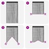 Rideau en fils 2 pcs 100 x 250 cm Noir 