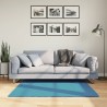 Tapis OVIEDO à poils courts turquoise 120x120 cm 