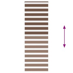 Store zèbre marron 90x230 cm largeur du tissu 85,9 cm polyester 