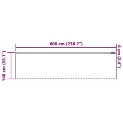 Rideaux avec des rideaux Floral Blanc 600 x 140 cm Polyester 