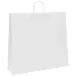 Sacs en papier 50 pcs avec poignées blanc 54x15x49 cm 