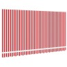 Tissu de remplacement d'auvent pour cadre 4x2 m Rouge et Blanc 