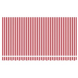 Tissu de remplacement d'auvent pour cadre 4x2 m Rouge et Blanc 
