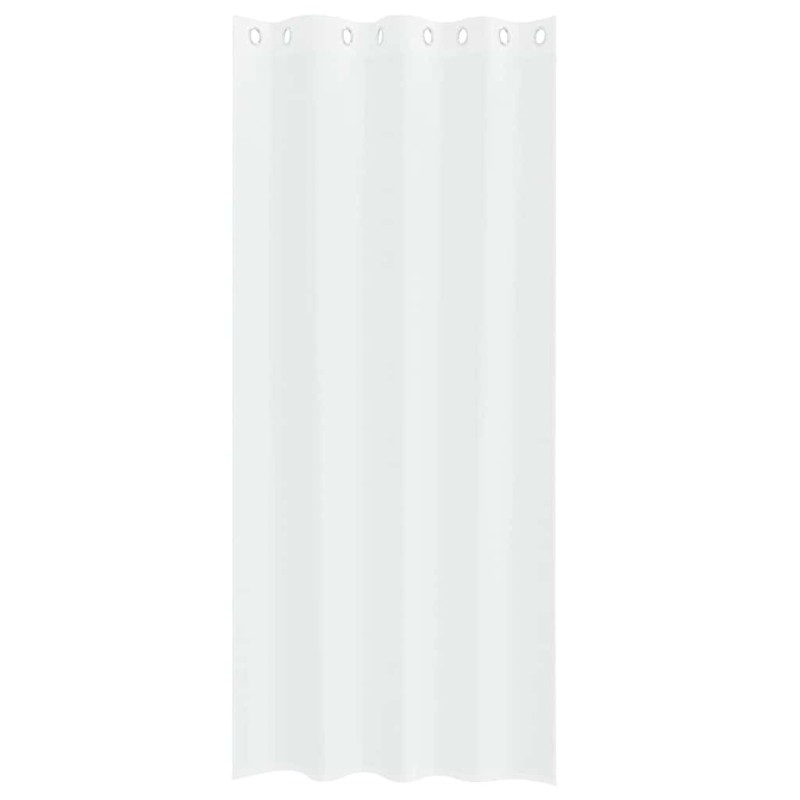 Rideaux avec des rideaux 2 pcs Blanc 140 x 225 cm Polyester 