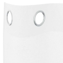 Rideaux avec des rideaux 2 pcs Blanc 140 x 225 cm Polyester 