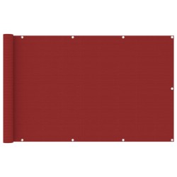 Écran de balcon Rouge 120x600 cm PEHD 