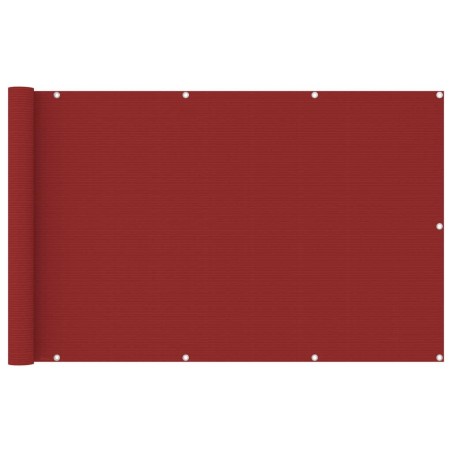 Écran de balcon Rouge 120x600 cm PEHD 
