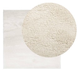Tapis OVIEDO à poils courts beige 120x120 cm 