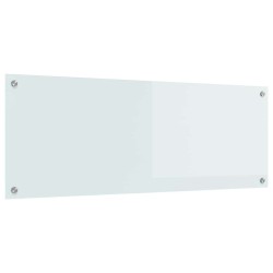 Dosseret de cuisine Blanc 110x40x0,6 cm en verre trempé 