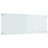 Dosseret de cuisine Blanc 110x40x0,6 cm en verre trempé 