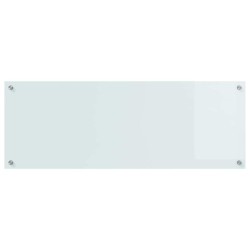 Dosseret de cuisine Blanc 110x40x0,6 cm en verre trempé 
