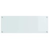 Dosseret de cuisine Blanc 110x40x0,6 cm en verre trempé 
