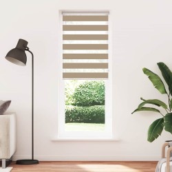Store zèbre marron sable largeur du tissu 70,9 cm polyester 