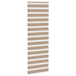 Store zèbre marron sable largeur du tissu 70,9 cm polyester 