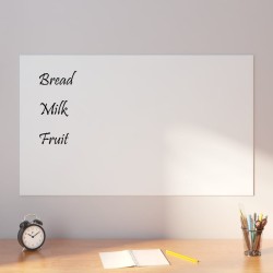 Tableau noir magnétique mural Blanc 100x60 cm Verre trempé 