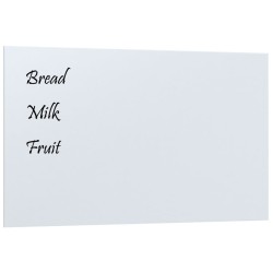 Tableau noir magnétique mural Blanc 100x60 cm Verre trempé 
