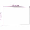 Tableau noir magnétique mural Blanc 100x60 cm Verre trempé 