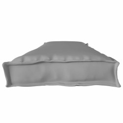 Coussin de palette pour banc gris 180 x 40 x 8 cm en tissu Oxford. 