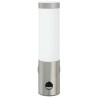 Luminaires muraux extérieurs avec capteur 2 pcs Argent Acier inoxydable IP44 