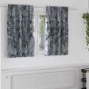2 rideaux en velours avec œillets gris argenté, 140 x 140 cm 