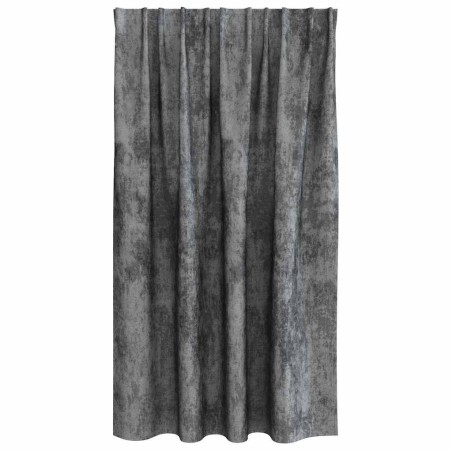 Rideaux en velours 2 pcs avec œillets gris 140x140 cm 