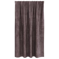 Rideaux en velours 2 pièces avec œillets marron 140 x 140 cm 