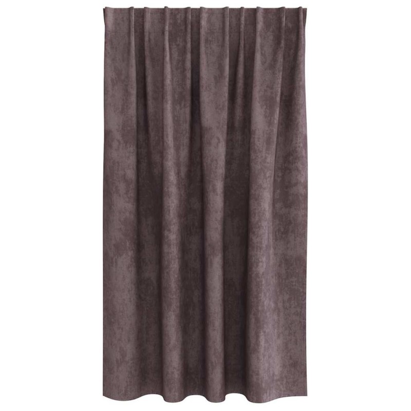 Rideaux en velours 2 pièces avec œillets marron 140 x 140 cm 