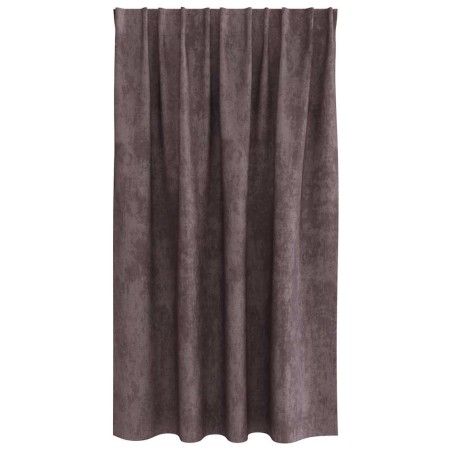 Rideaux en velours 2 pièces avec œillets marron 140 x 140 cm 