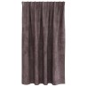 Rideaux en velours 2 pièces avec œillets marron 140 x 140 cm 