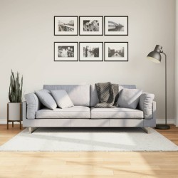 Tapis OVIEDO à poils courts crème 120x120 cm 