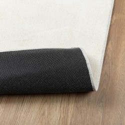 Tapis OVIEDO à poils courts crème 120x120 cm 
