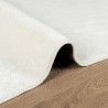 Tapis OVIEDO à poils courts crème 120x120 cm 