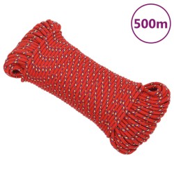 Corde de bateau Rouge 5 mm 500 m Polypropylène 