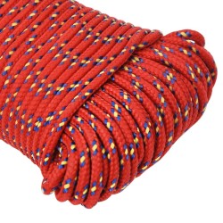 Corde de bateau Rouge 5 mm 500 m Polypropylène 