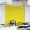 Crédence de Cuisine Jaune 80x60x0,6 cm en Verre Trempé 