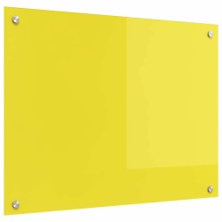 Crédence de Cuisine Jaune 80x60x0,6 cm en Verre Trempé 