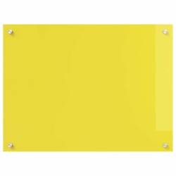 Crédence de Cuisine Jaune 80x60x0,6 cm en Verre Trempé 