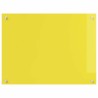 Crédence de Cuisine Jaune 80x60x0,6 cm en Verre Trempé 