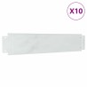 Bordures de jardin - 10 pcs de 20x100 cm en acier galvanisé flexible 