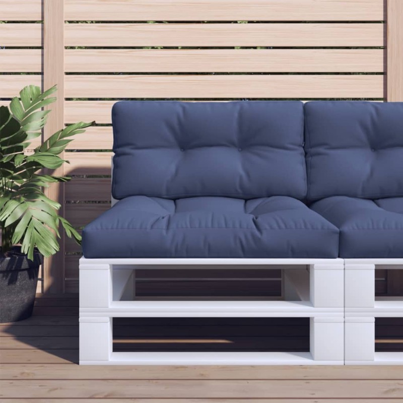 Coussin de palette bleu marine 70x40x12 cm tissu oxford 