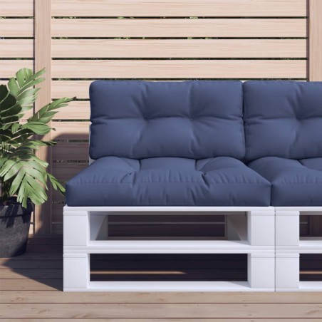 Coussin de palette bleu marine 70x40x12 cm tissu oxford 
