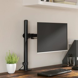 Support de moniteur noir acier VESA 75/100 mm 