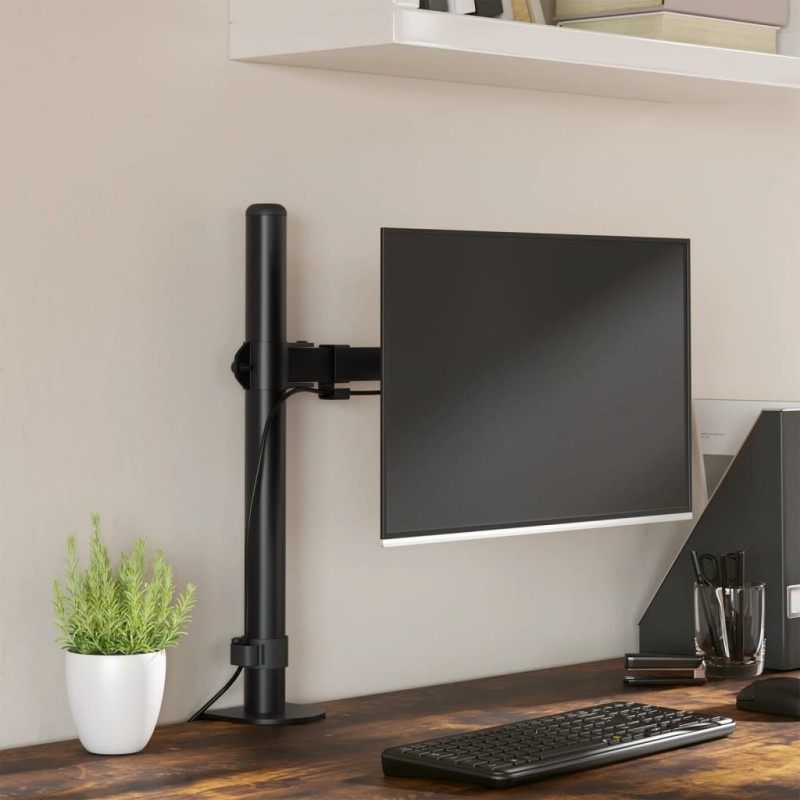 Support de moniteur noir acier VESA 75/100 mm 