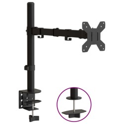 Support de moniteur noir acier VESA 75/100 mm 