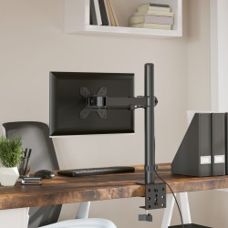 Support de moniteur noir acier VESA 75/100 mm 