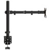Support de moniteur noir acier VESA 75/100 mm 