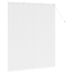 Store de Fenêtre avec des rideaux Autre Blanc 140 x 175 cm Aluminium 