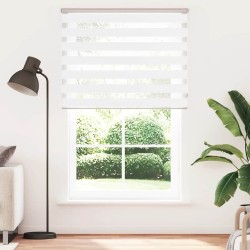 Store zèbre blanc 150x230 cm largeur du tissu 145,9cm polyester 