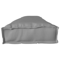 Coussin de palette pour banc gris 200x40x8 cm en tissu Oxford. 
