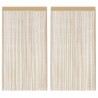Rideau en fils 2 pcs 140 x 250 cm Beige 